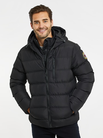 Veste d’hiver 'Stadium' Threadbare en noir : devant