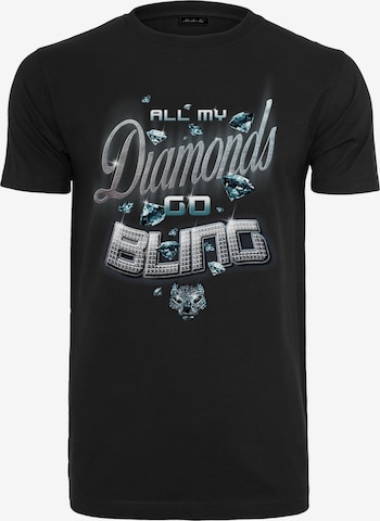 MT Men T-Shirt 'Diamonds Go Bling' in Schwarz: predná strana