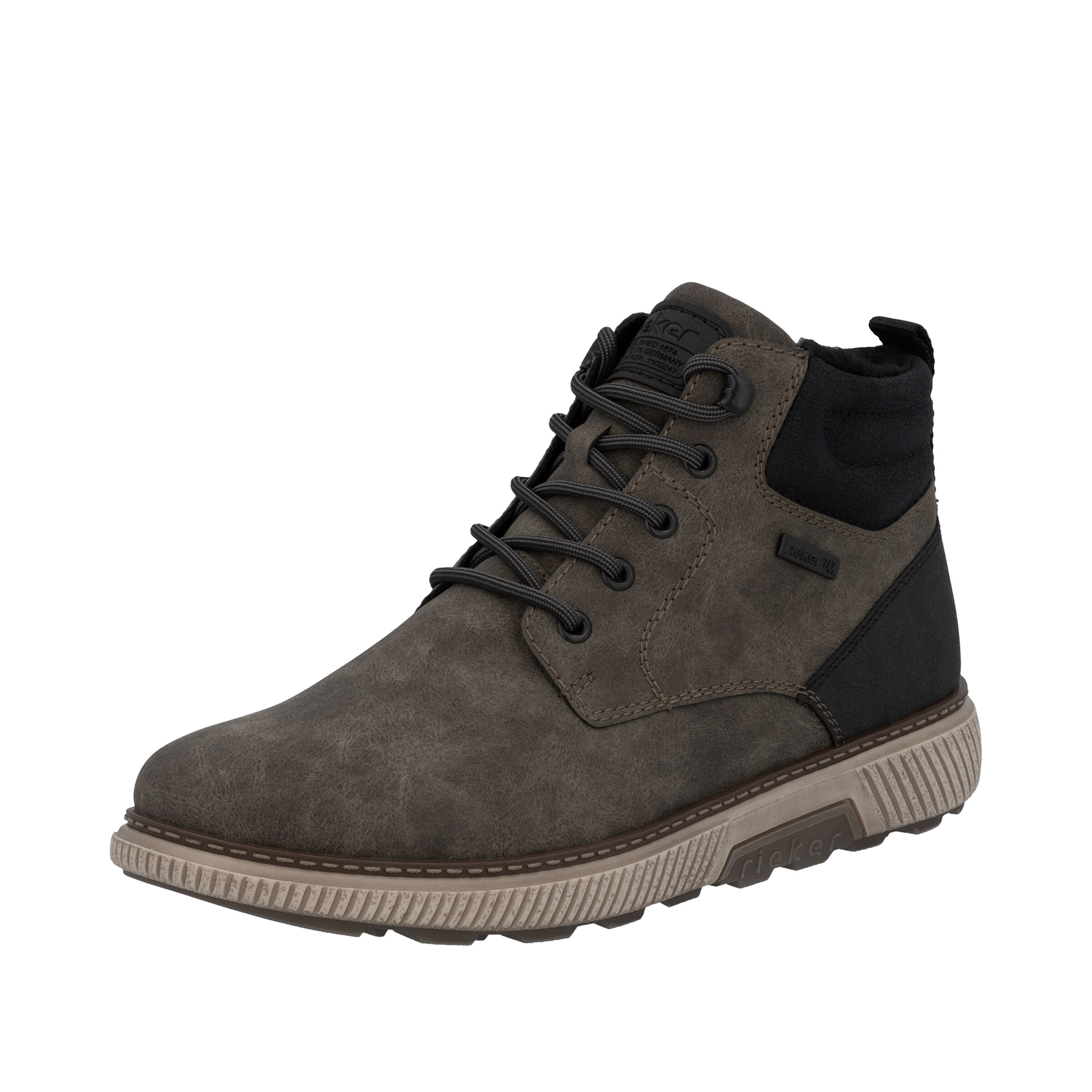 Bottes à lacets Rieker en marron : devant