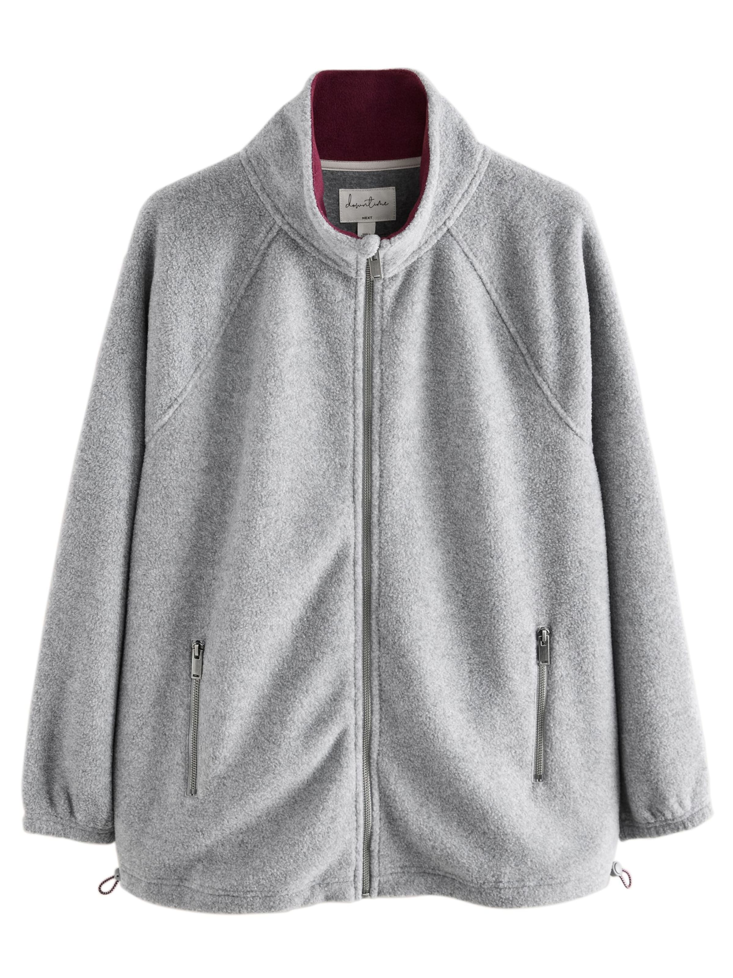 Next Ζακέτα φλις σε γκρι: μπροστά
