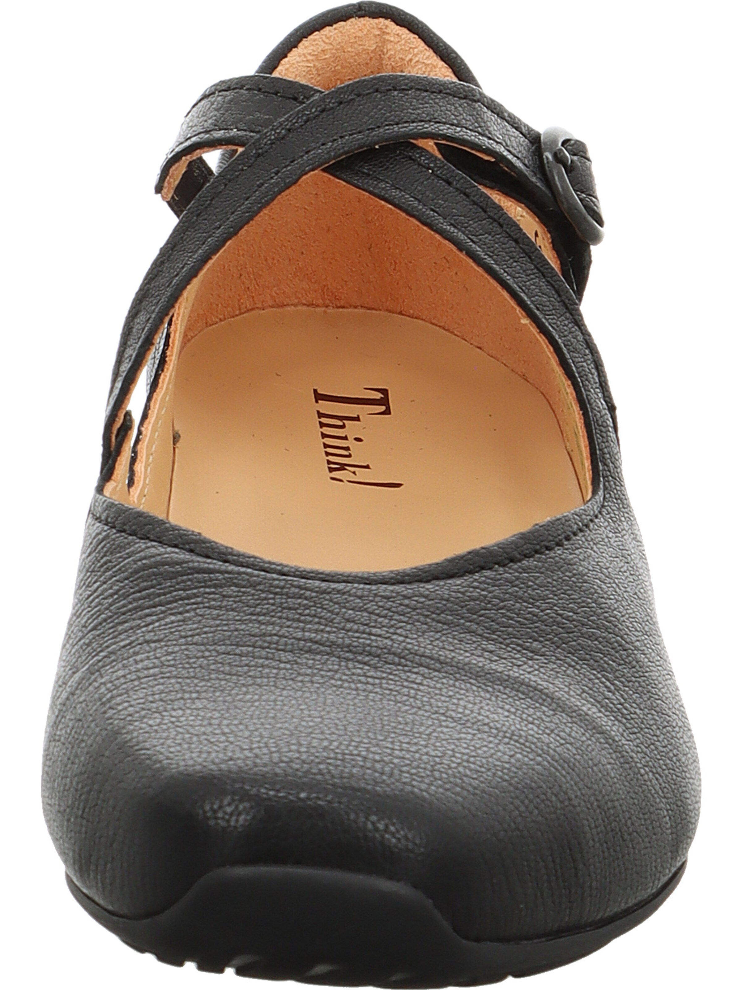 THINK! Ballet Flats with Strap 'Gaudi' in Black