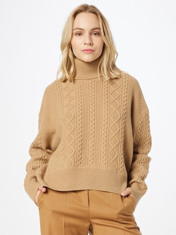 BOSS Black Sweater 'Fexica' in Beige: front