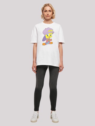 F4NT4STIC Oversized Shirt 'Looney Tunes Tweety Pie Hip Hop' in White