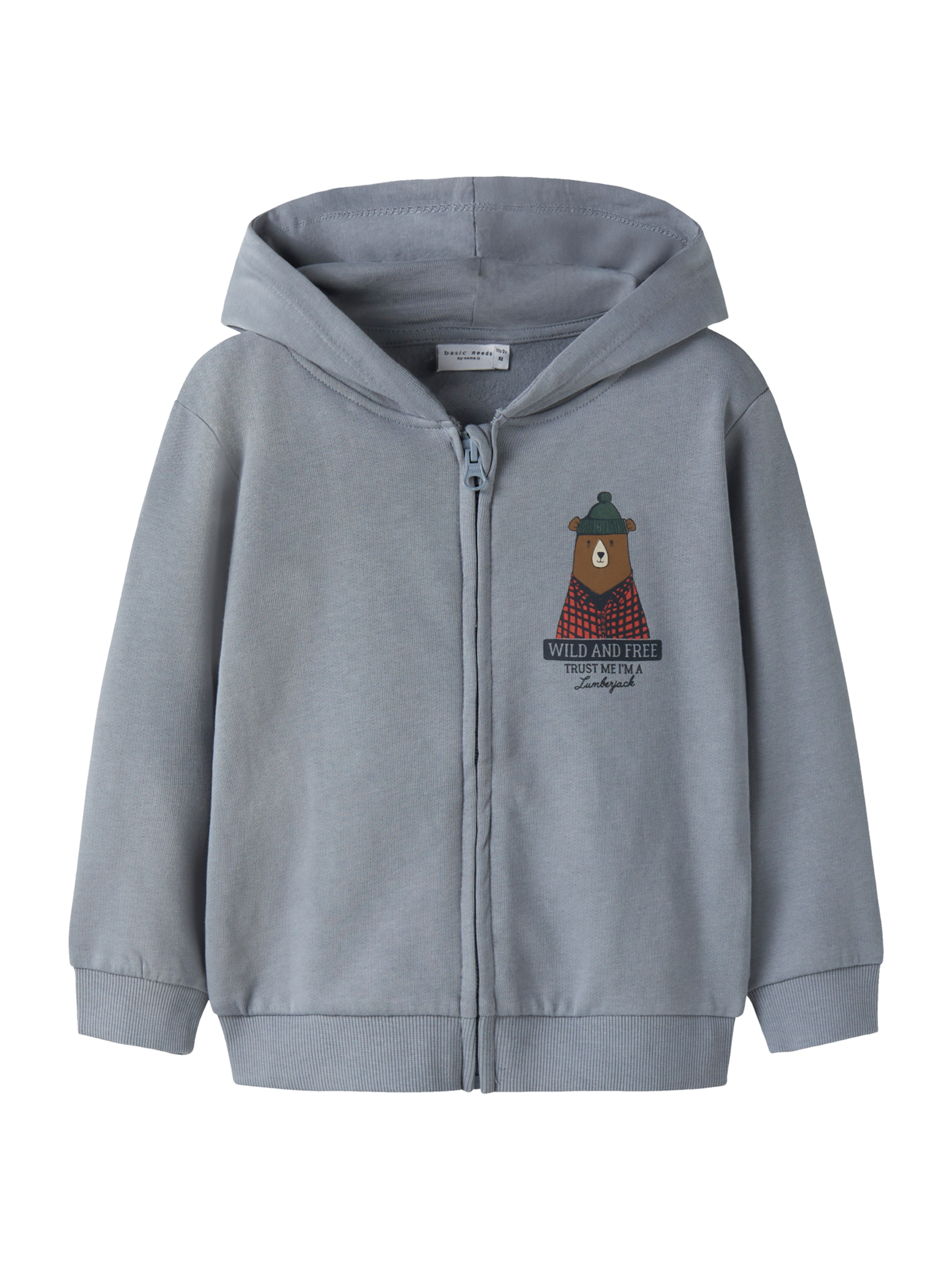 NAME IT - Sudadera con cremallera 'NMMVOLTINUS' en azul: frente