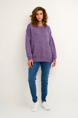 Cream Sweater 'Kiara' in Purple