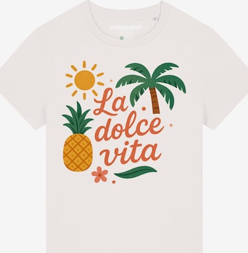 Watapparel T-Shirt 'La Dolce Vita' in Weiß: Vorderseite