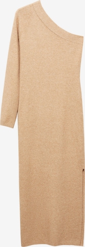 MANGO Knitted dress 'Nivela' in Brown: front