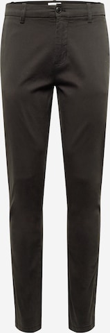 Coupe slim Pantalon chino Lindbergh en noir : devant