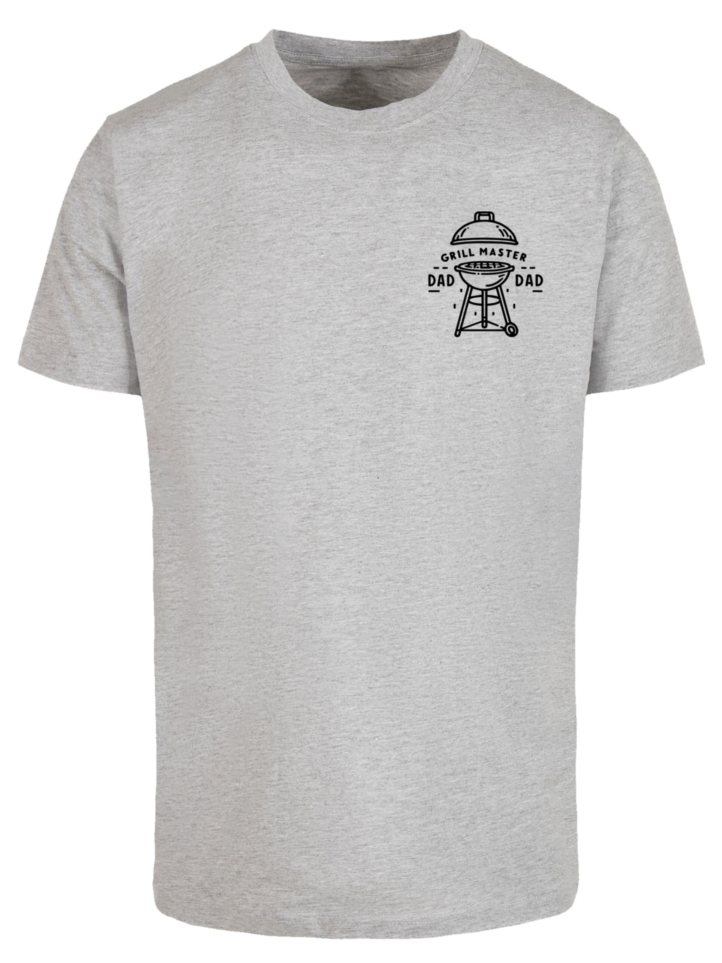 F4NT4STIC Shirt 'Vatertag Grill Master für BBQ-Väter' in Grijs: voorkant
