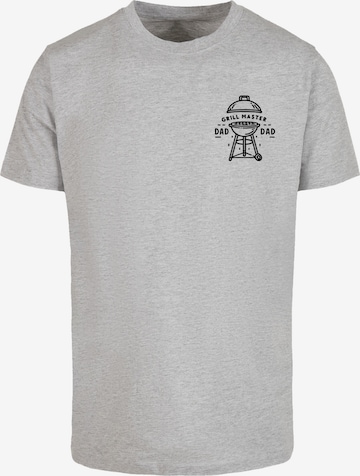 T-Shirt 'Vatertag Grill Master für BBQ-Väter' F4NT4STIC en gris : devant