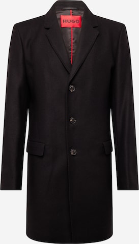 HUGO Red Between-Seasons Coat 'Migor' in Black: front
