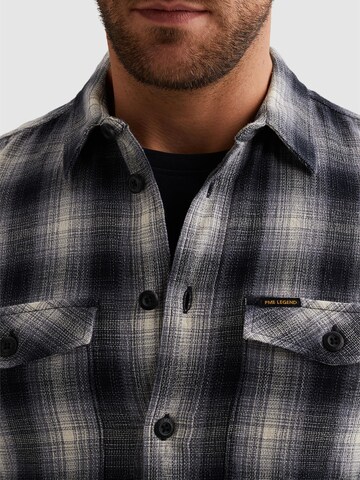 PME Legend Regular fit Skjorta 'Shirt with chest pockets and stitching details' i grå