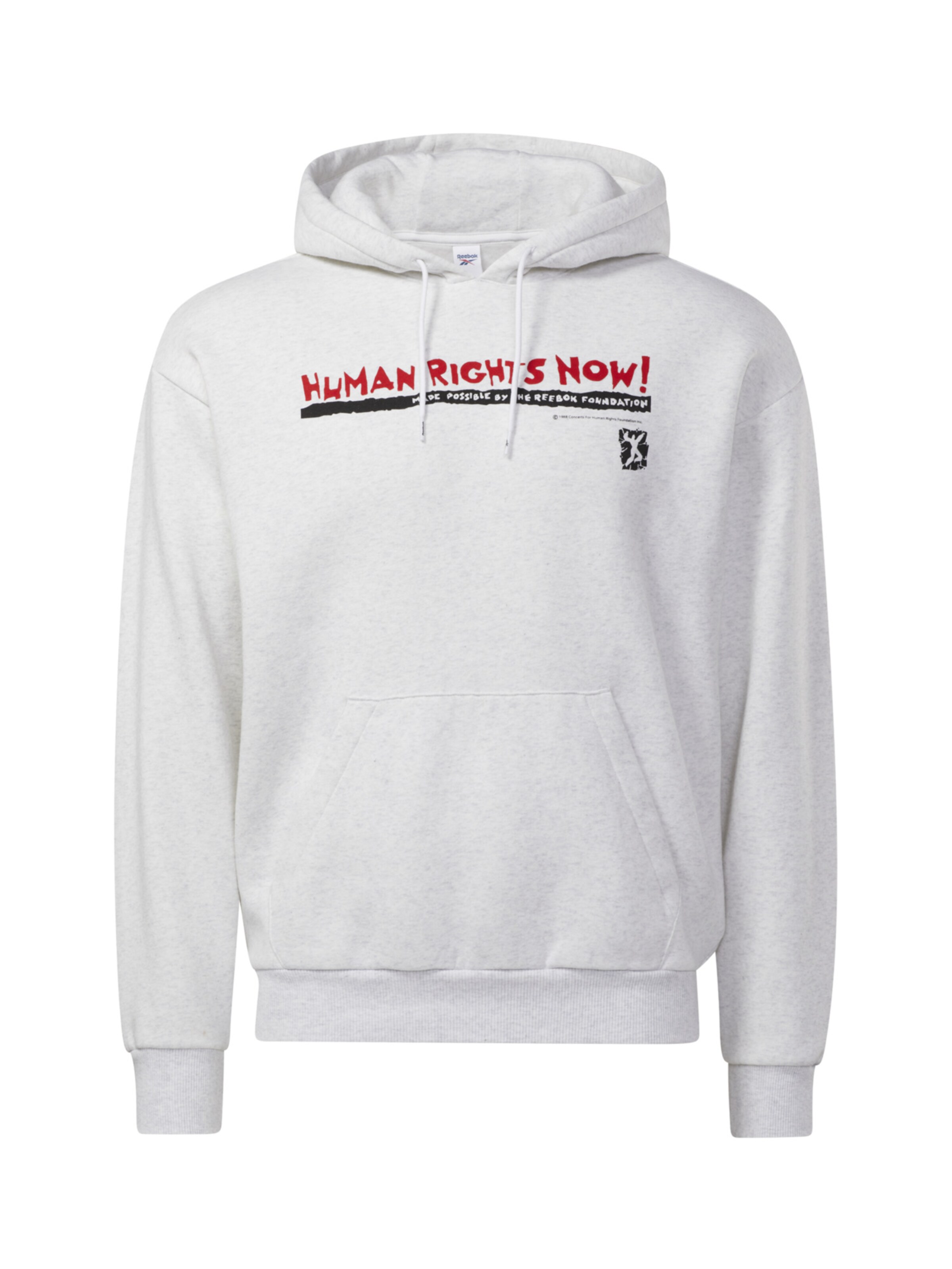 Reebok Sweatshirt 'Human Rights  Now!' in Grey: front
