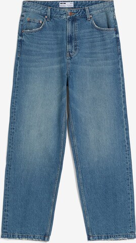 Bershka Wide leg Jeans in Blue: front