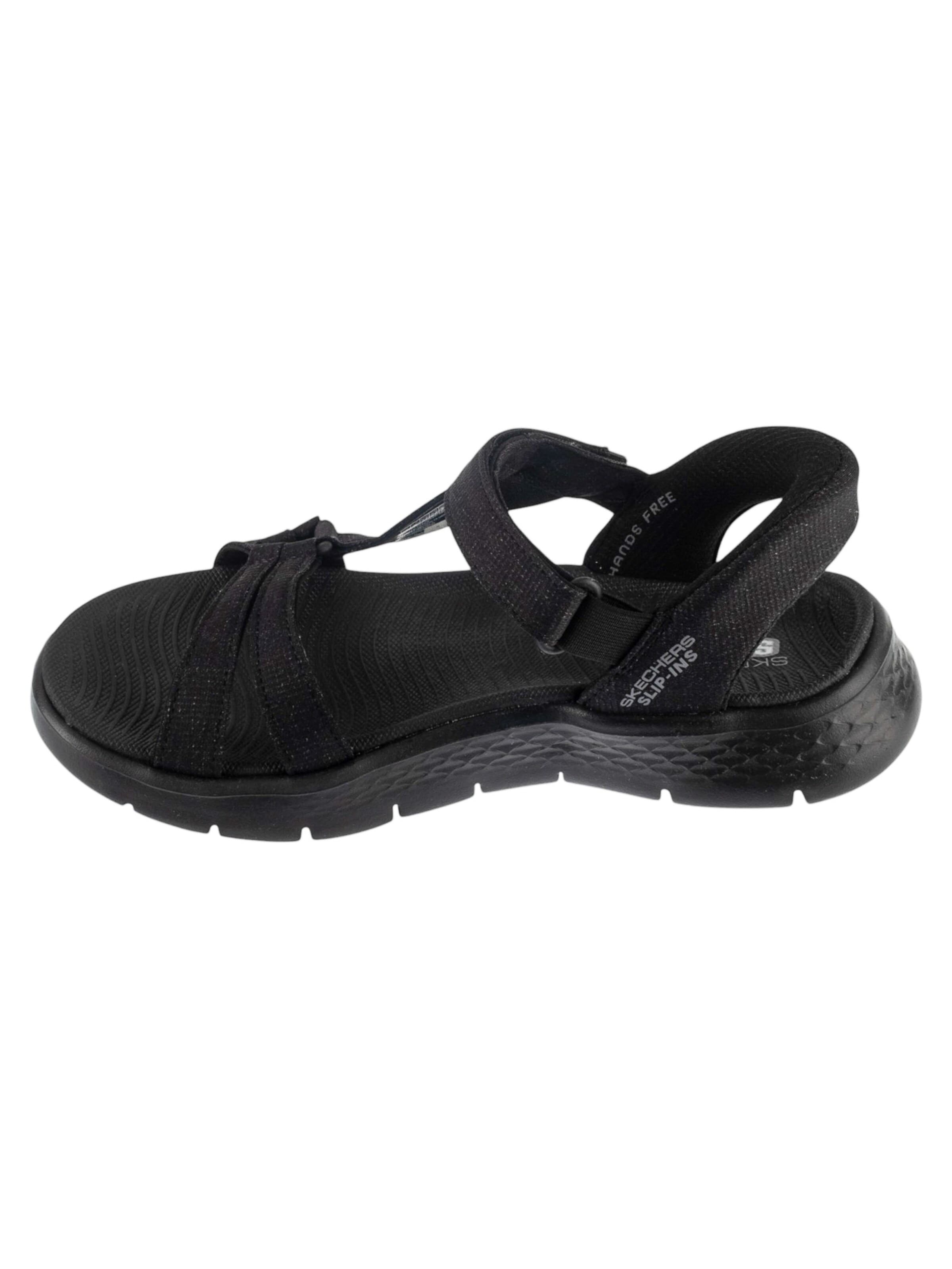 SKECHERS Sandaal 'Skechers Slip-Ins: Go Walk Flex Sandal - Illuminate' in Zwart
