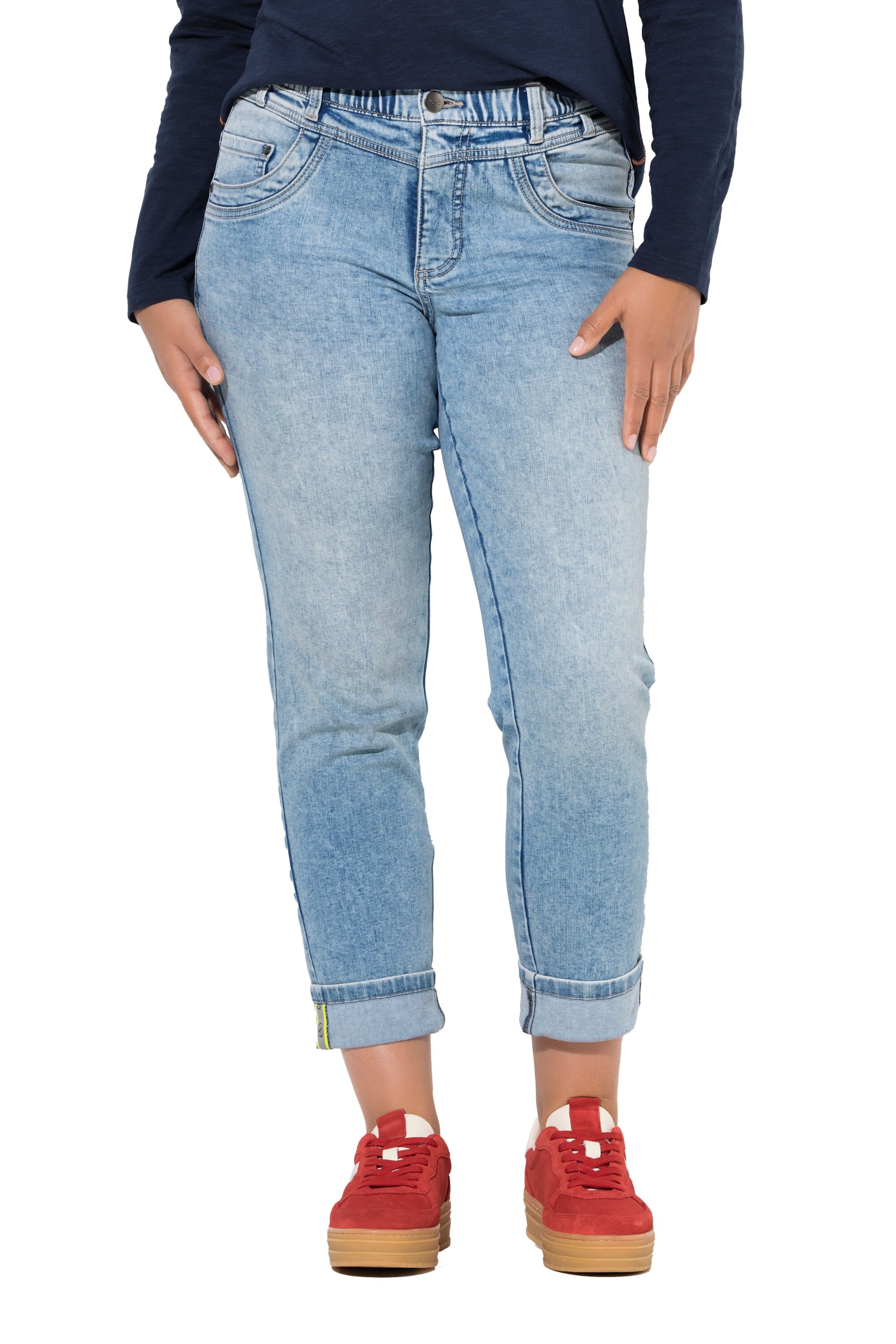 LAURASØN Slimfit Jeans in Blauw: voorkant