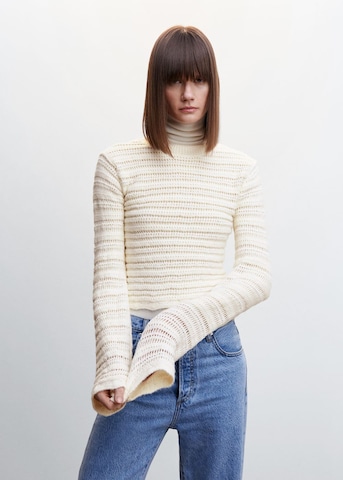 MANGO Sweater 'Emine' in Beige: front