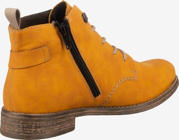 Rieker Lace-Up Ankle Boots in Yellow