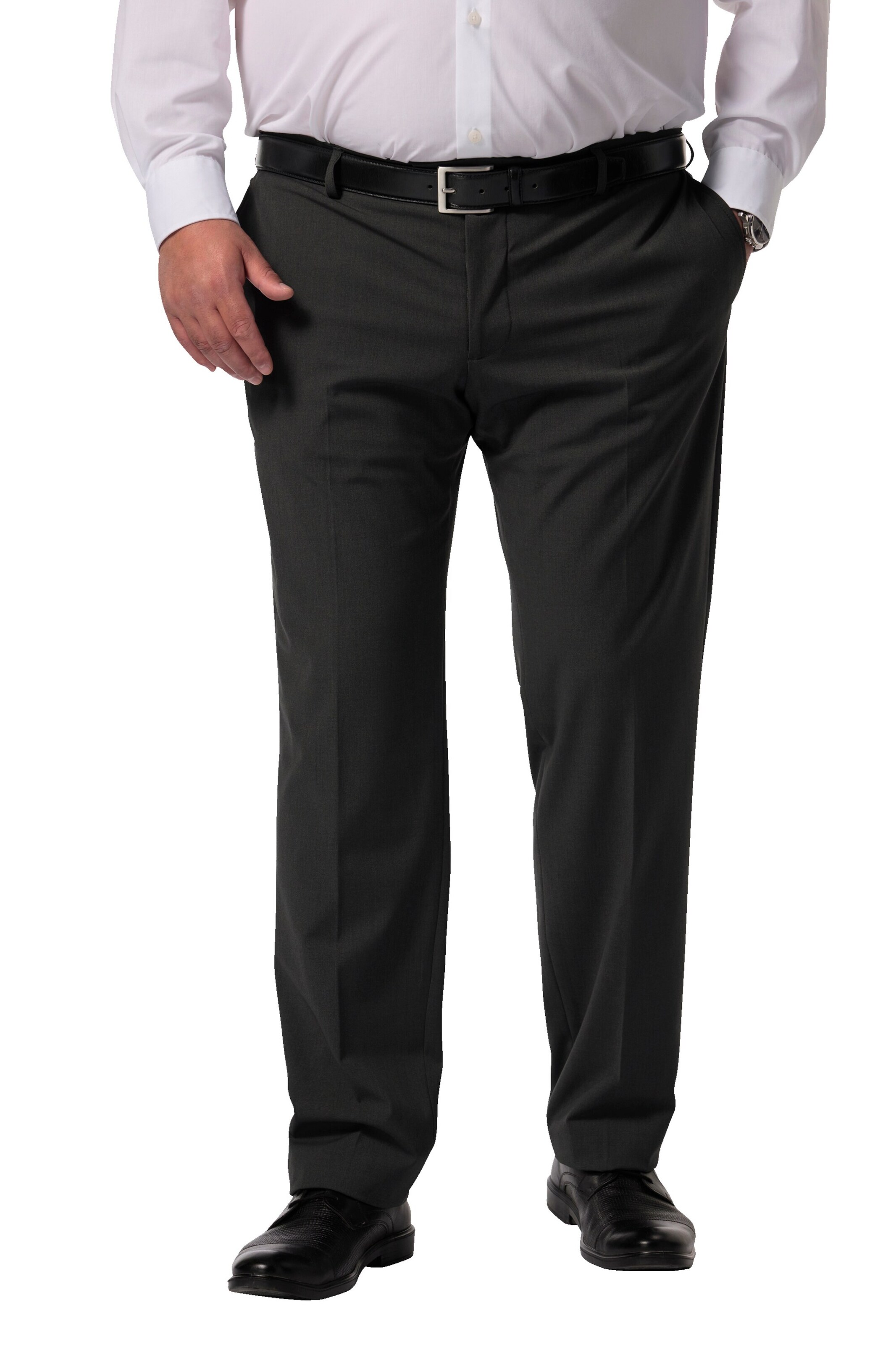 Men Plus Slimfit Pantalon 'Barcelona' in Grijs: voorkant