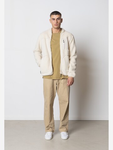 Fat Moose Fleece Jacket 'Wood' in Beige