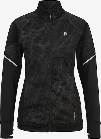 FILA Athletic Jacket 'RIDGE AOP' in Black: front