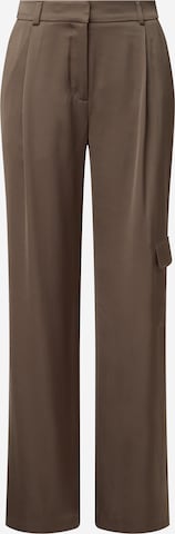 COMMA Loose fit Pleat-Front Pants in Brown: front