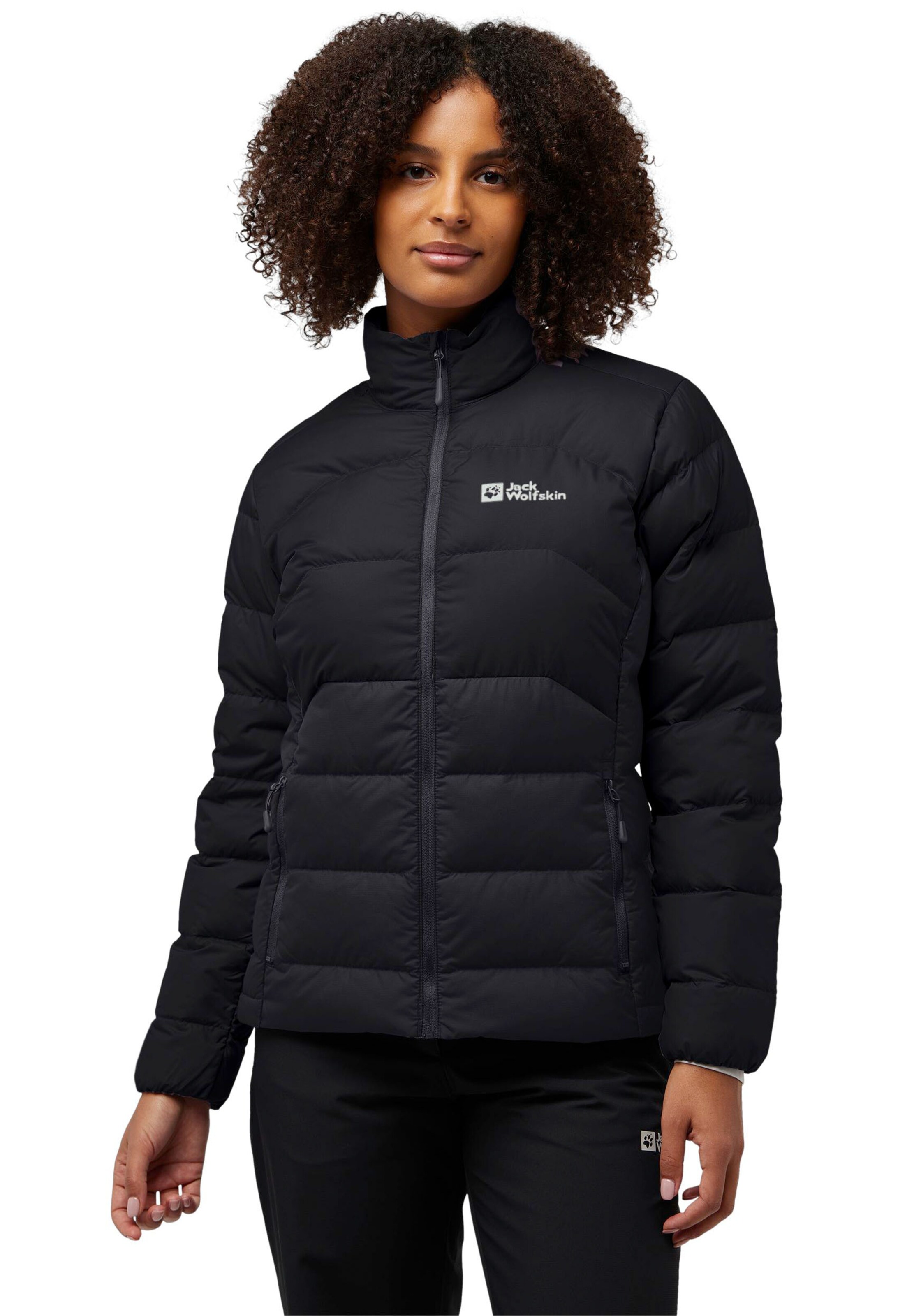 JACK WOLFSKIN Outdoor Jacket in Black: front