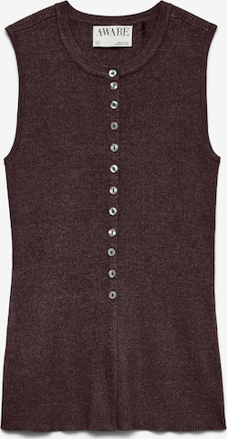 Gilet 'AWUKINO' VERO MODA en marron : devant