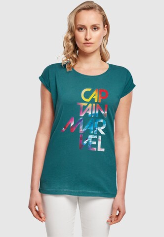 ABSOLUTE CULT T-Shirt 'Captain Marvel - Galactic' in Grün: predná strana