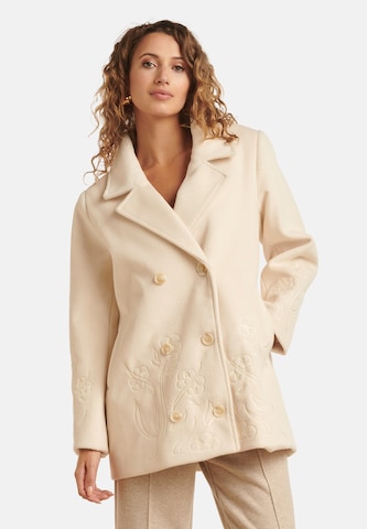 Smashed Lemon Tussenmantel in Beige: voorkant