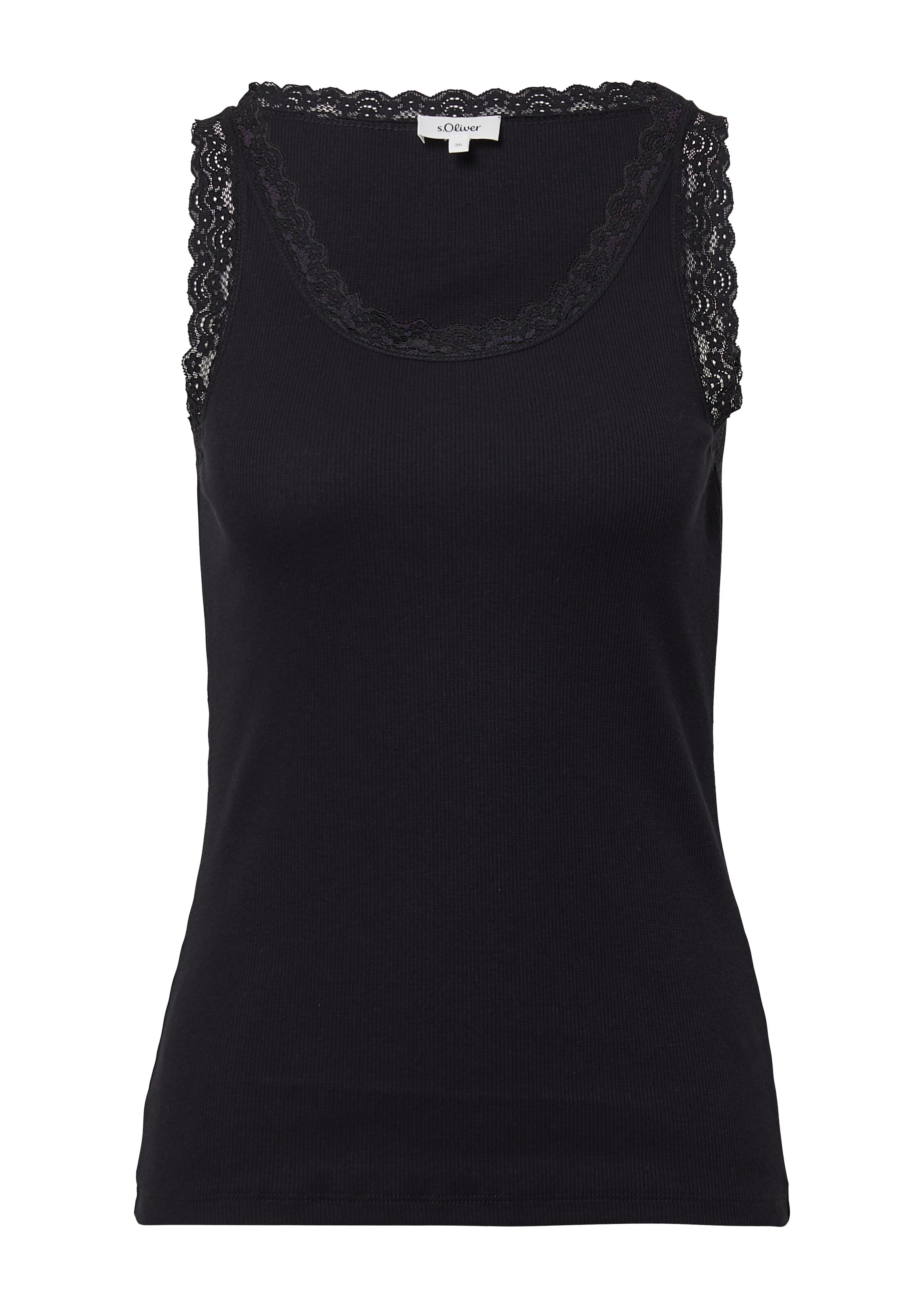 s.Oliver Top in Schwarz: Vorderseite