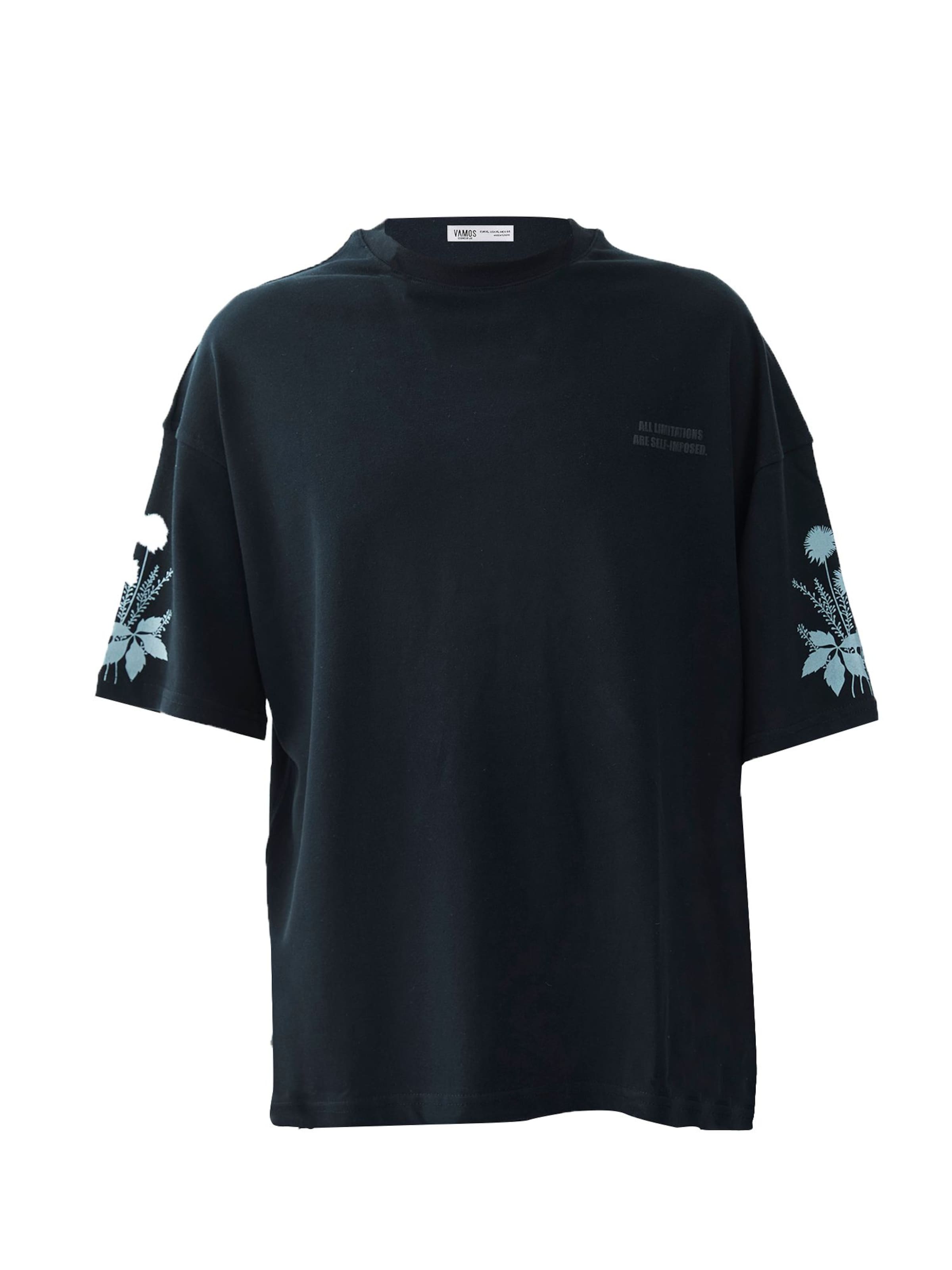 VAMOS CLO Shirt 'Everlasting Daisy' in Black: front