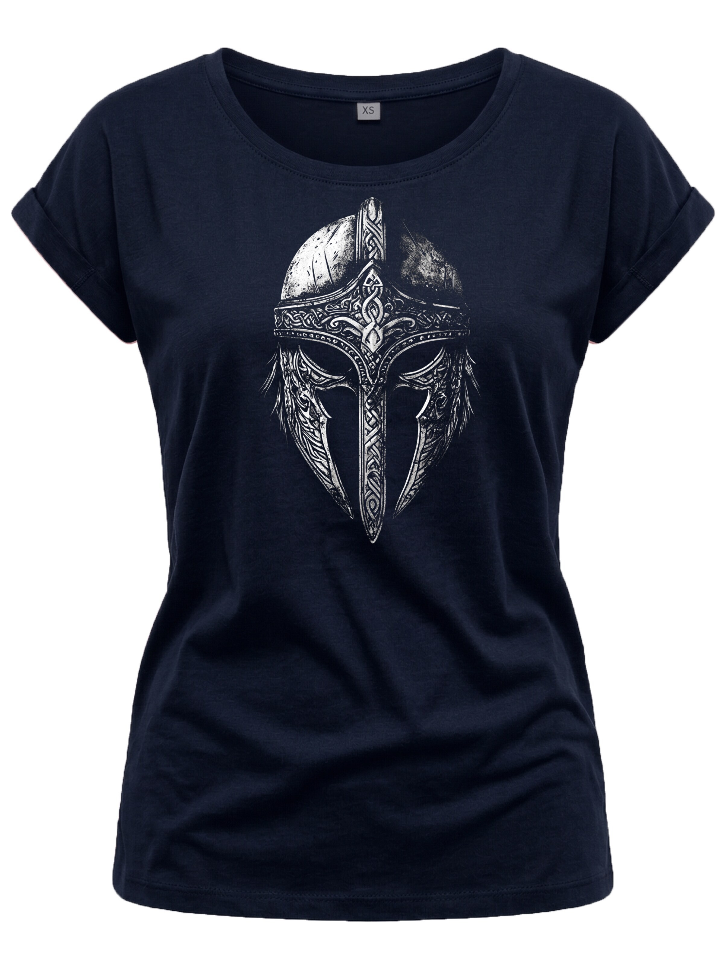 MAKAYA Shirt 'Vikinger Helm'‌‌‌‌‌ in Blau: Vorderseite