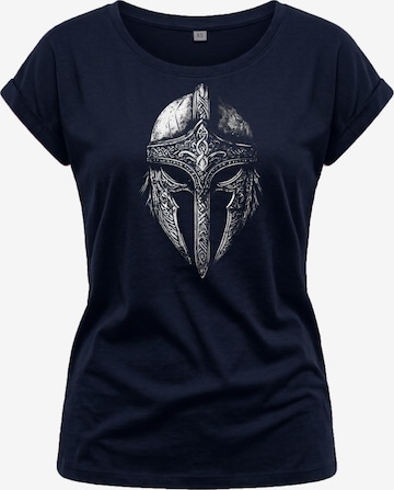 MAKAYA Shirt 'Vikinger Helm' in Blau: Vorderseite