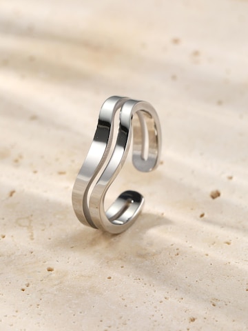 Hey Happiness Ring 'Wave Open'‌‌‌‌‌‌‌‌ in Silber