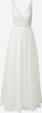 mascara Evening Dress in White: front
