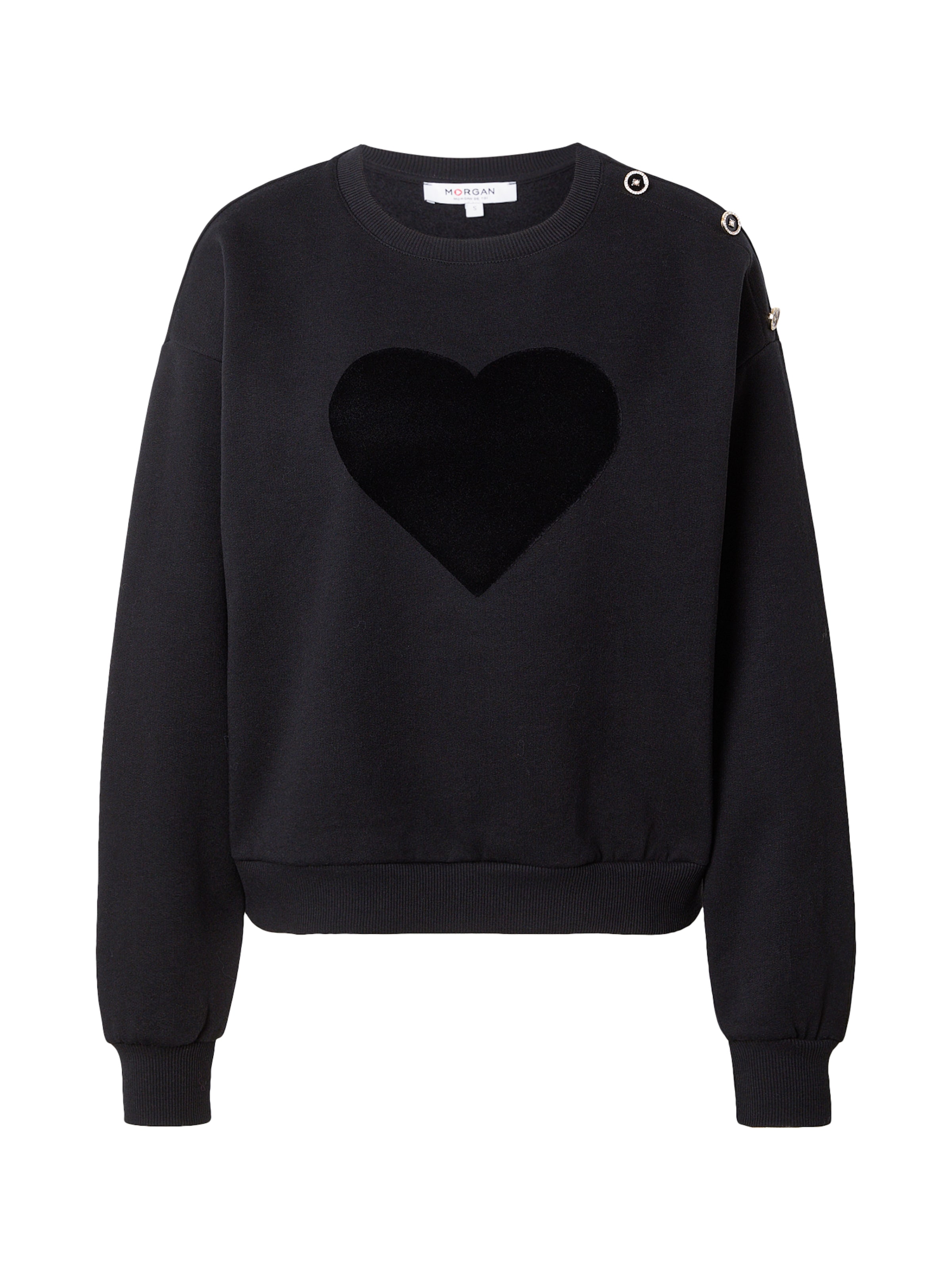 Sweat-shirt '252-TDELOU' Morgan en noir : devant