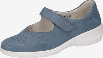 WALDLÄUFER Moccasins in Blue: front