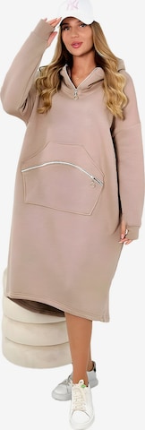 Lumera Kleid in Beige: Vorderseite