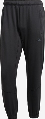 ADIDAS PERFORMANCE Workout Pants in Black: front