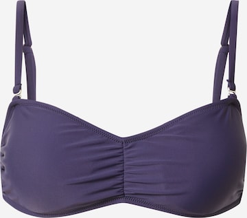 Wallis Bandeau Bikini top in Blue: front