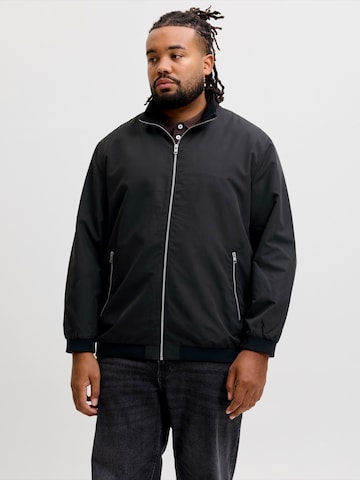 Jack & Jones Plus Between-Season Jacket 'JJERush' in Black: front