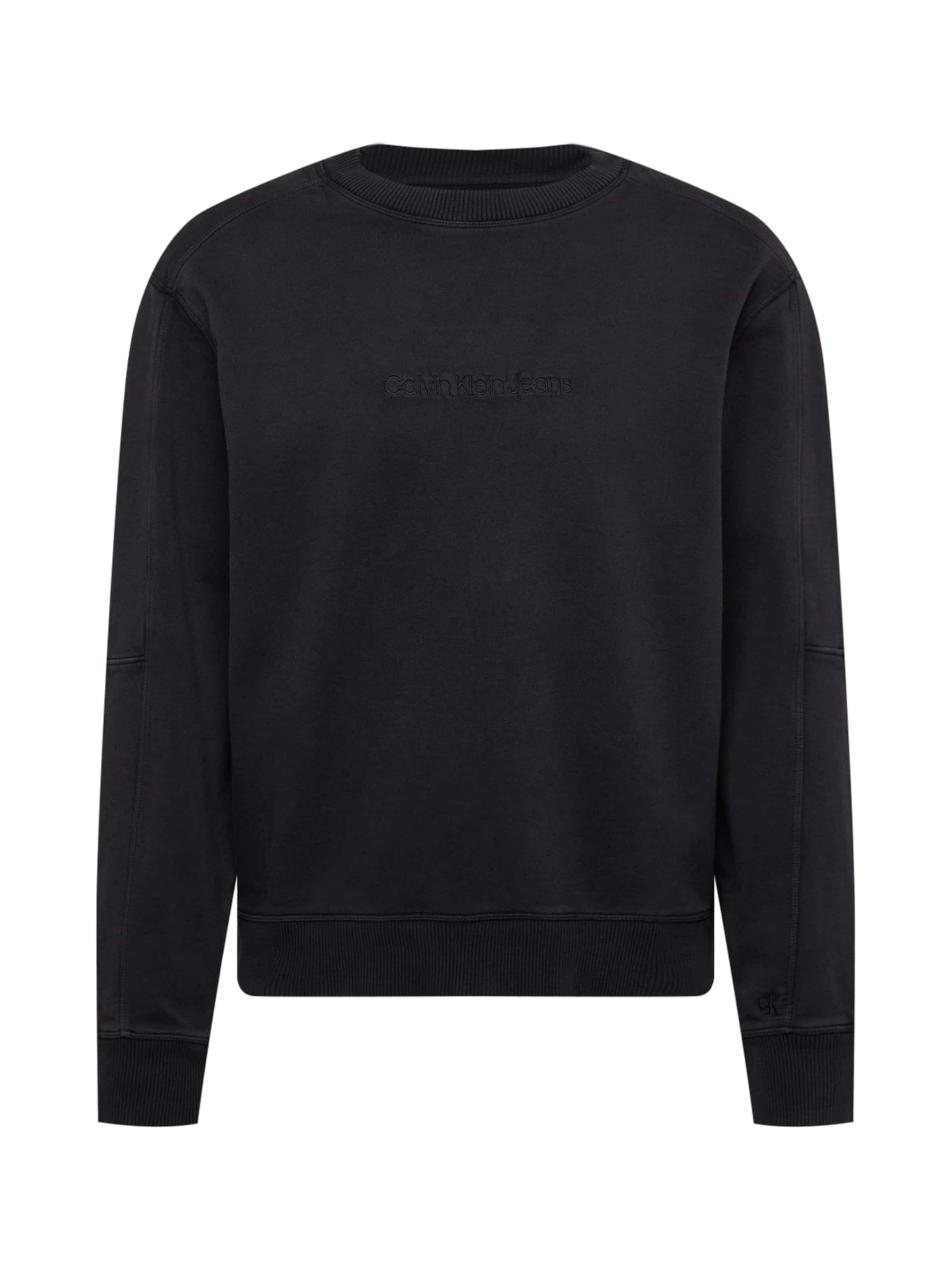 Calvin Klein Jeans Regular Sweatshirt in Black: front