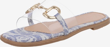 Ital-Design Pantolette in Blau: Vorderseite