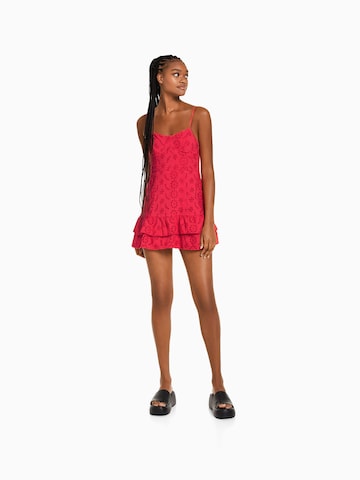 Bershka Summer Dress in Red