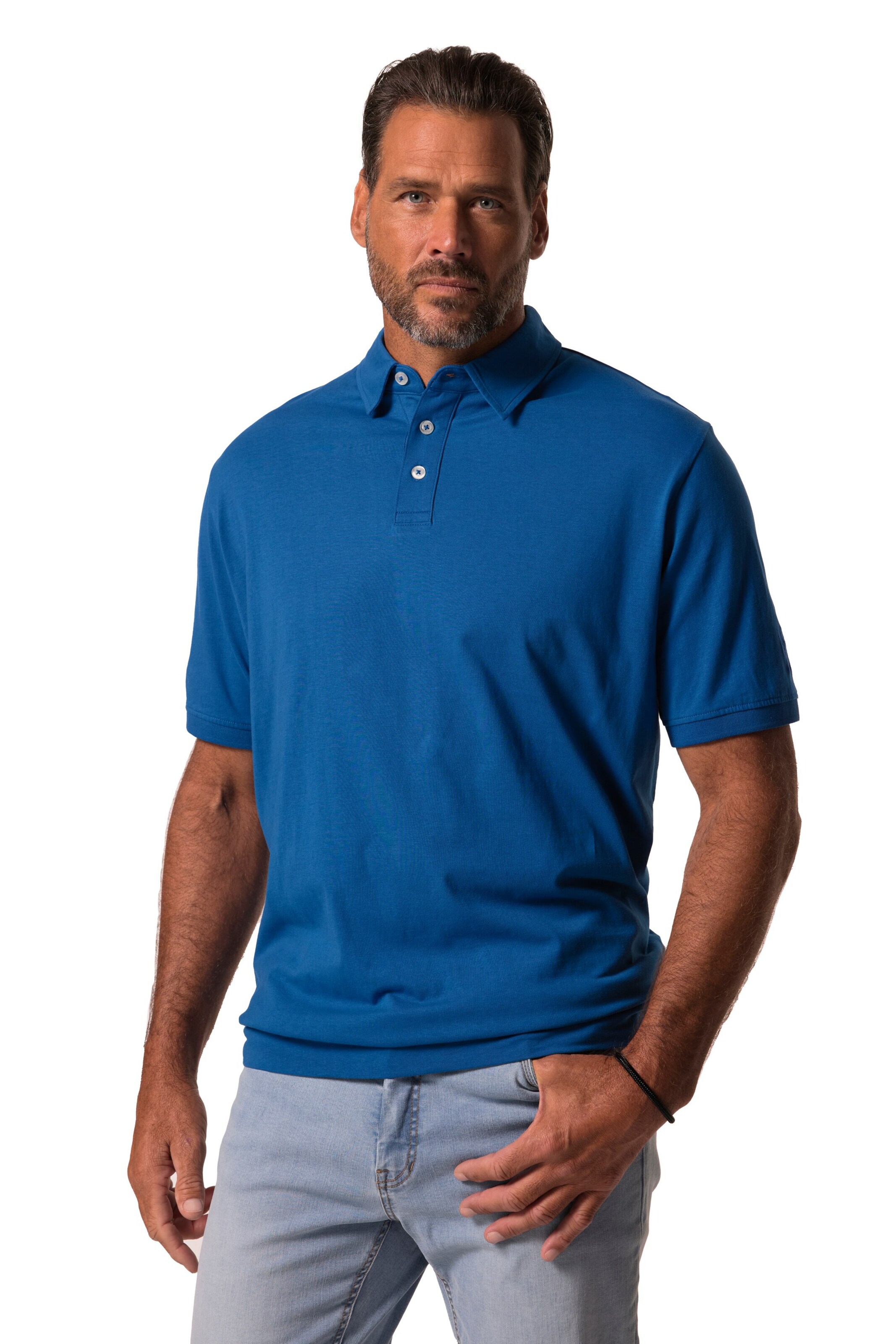 JP1880 Poloshirt in Blau: Vorderseite
