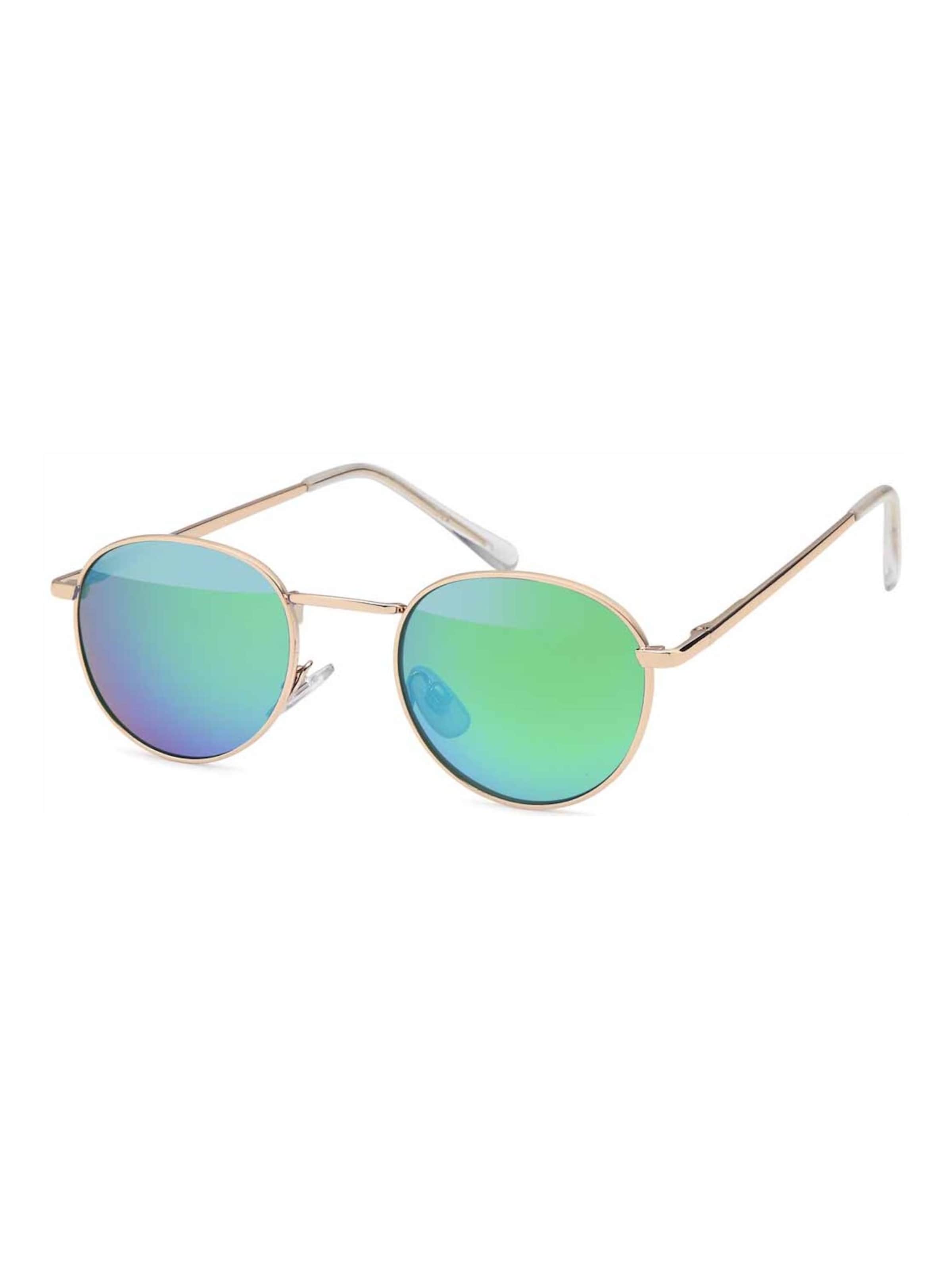 styleBREAKER Sonnenbrille 'Sonnenbrille Pantobrille rund'‌ in Grün: Vorderseite