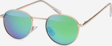 styleBREAKER Sonnenbrille 'Sonnenbrille Pantobrille rund' in Grün: Vorderseite