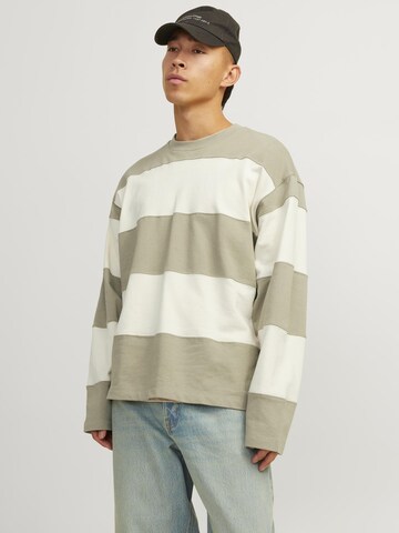JACK & JONES Sweatshirt i beige: forside
