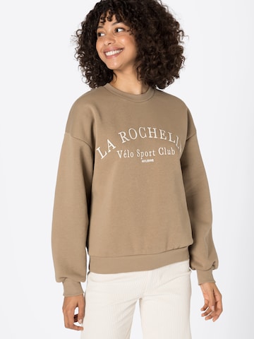 Gina TricotSweater majica 'Riley' - siva boja: prednji dio